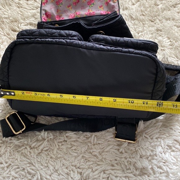 Betsey Johnson•Black Quilted Flap Backpack - Picture 6 of 8